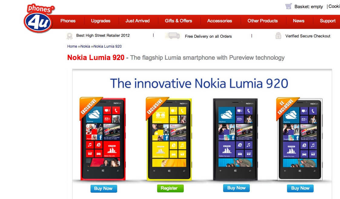 Nokia Lumia 920 Red Or Black