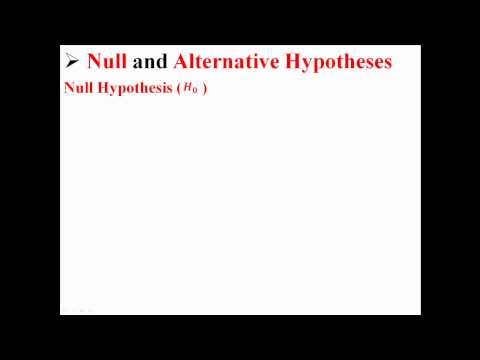 Null Hypothesis And Alternative Hypothesis Definition