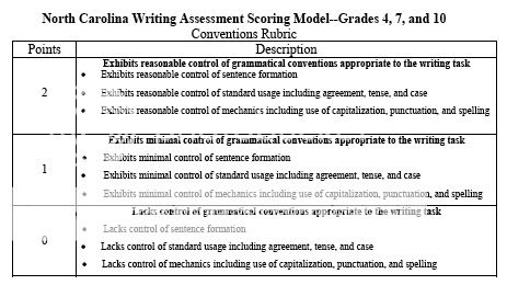 Opinion Essay Rubric Middle School