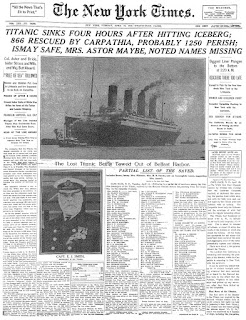 Original Titanic Sinking Newspaper