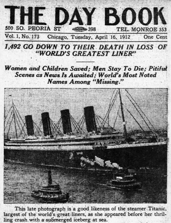 Original Titanic Sinking Newspaper