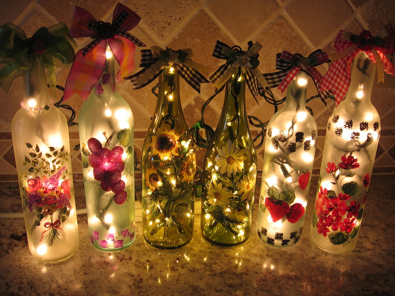 Painted Wine Bottle Crafts