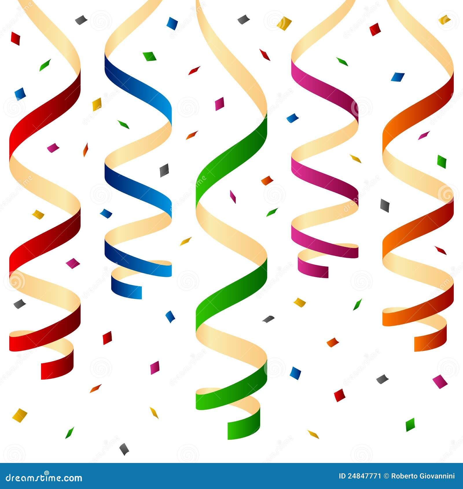 Party Streamers Clipart