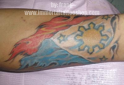 Philippines Flag Tattoo