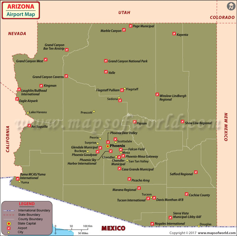 Phoenix Arizona Airport Map