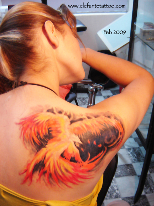 Phoenix Bird Tattoos Pictures