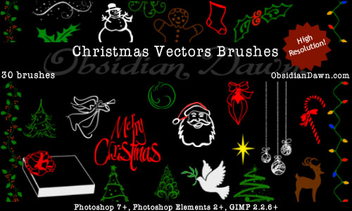 Photoshop Brushes Christmas Borders