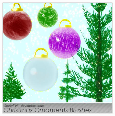 Photoshop Brushes Christmas Decorations