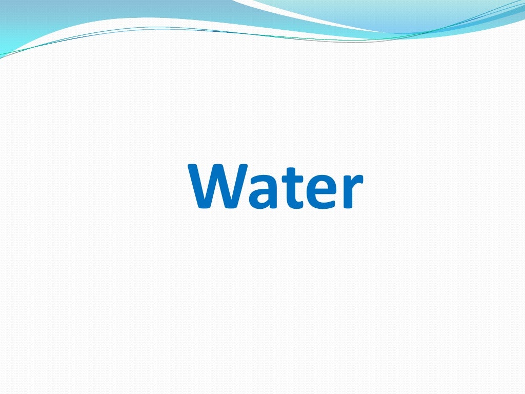 Physical And Chemical Properties Of Water Ppt