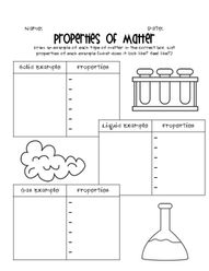 Physical Properties Of Matter For Kids Worksheets