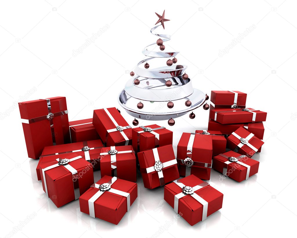 Picture Of Christmas Tree With Presents Under It