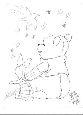 Piglet Winnie The Pooh Black And White