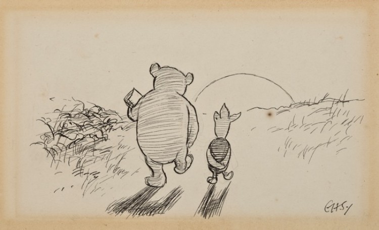 Piglet Winnie The Pooh Black And White