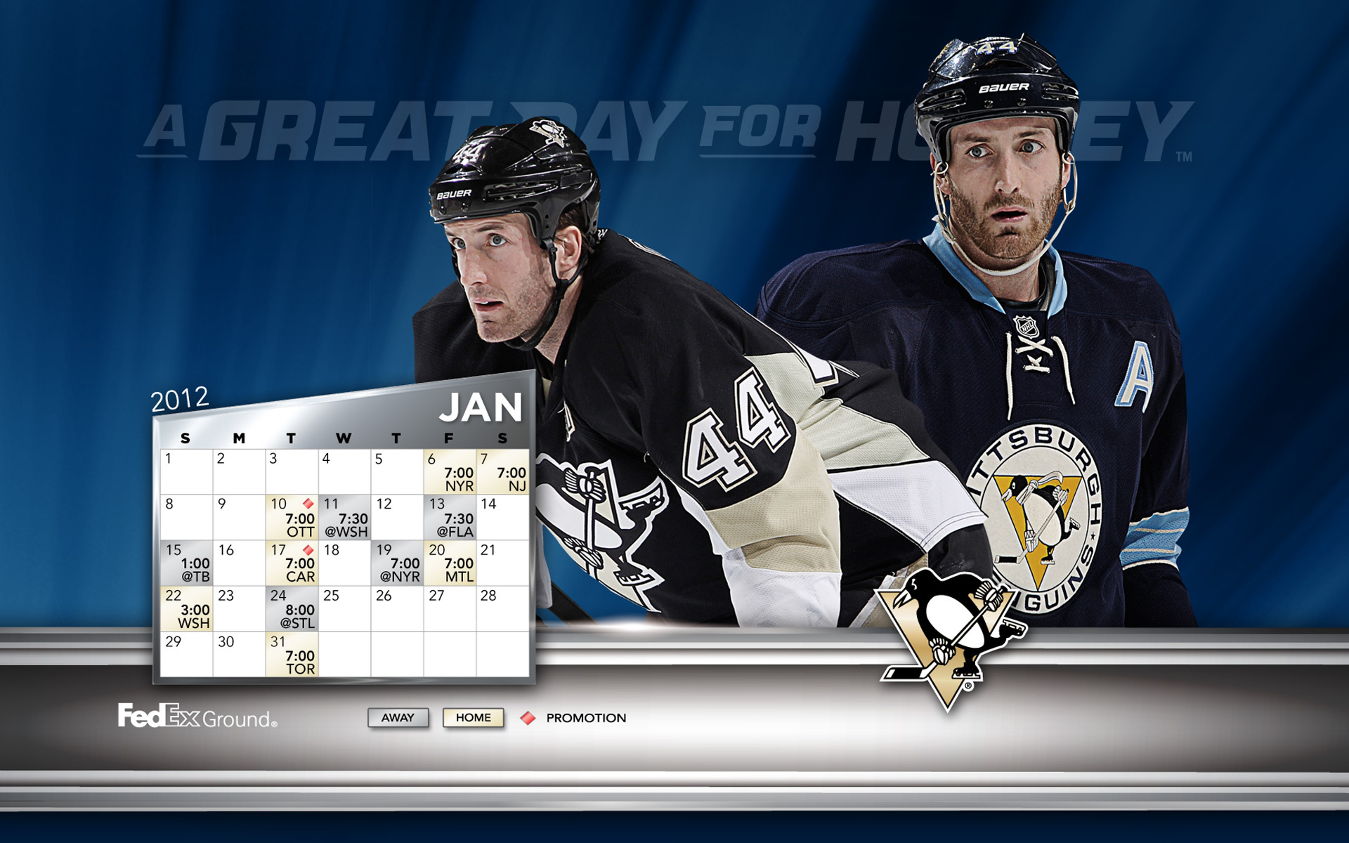 Pittsburgh Penguins Wallpaper Schedule