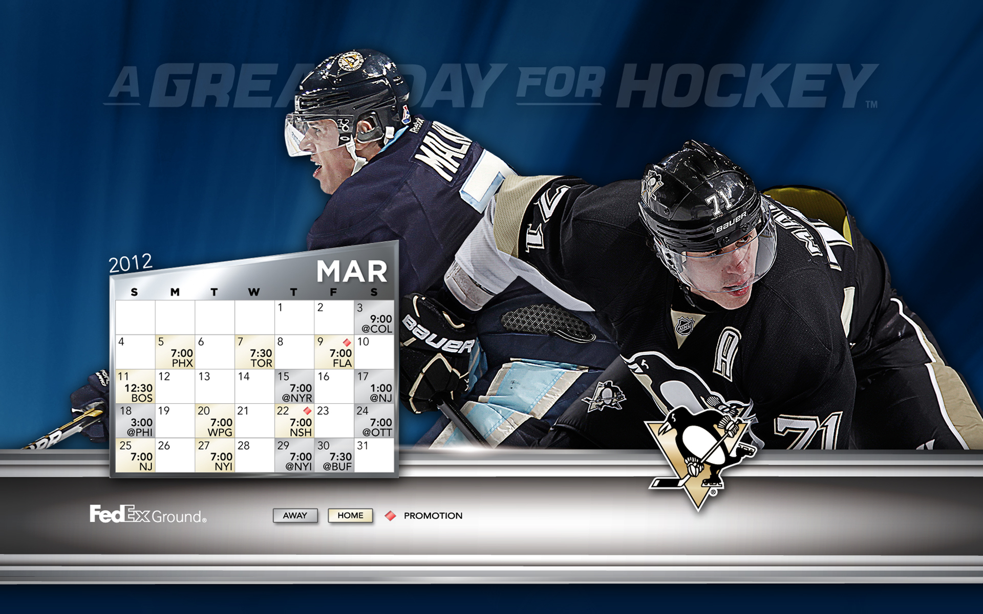 Pittsburgh Penguins Wallpaper Schedule