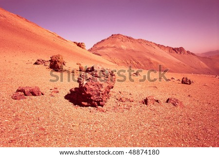 Planet Mars Surface Area