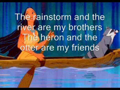 Pocahontas Colors Of The Wind Lyrics Youtube