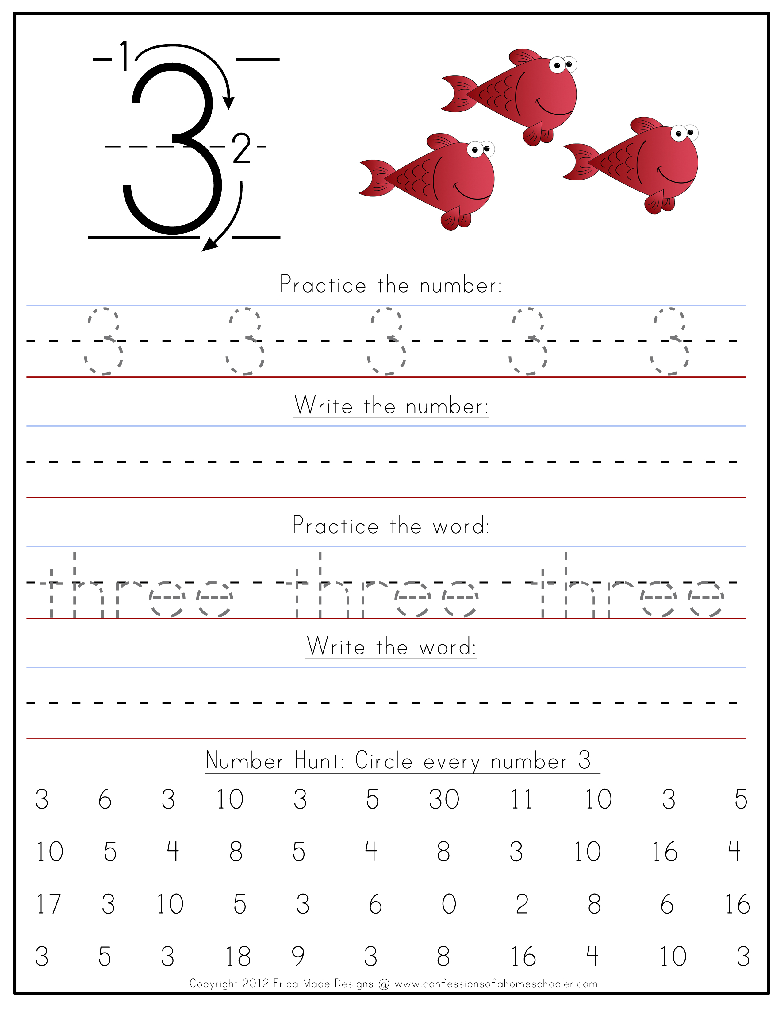 Preschool Homework Sheets To Print