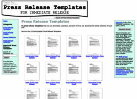 Press Release Format Template Free