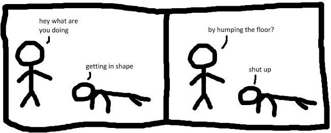 Press Ups Cartoon