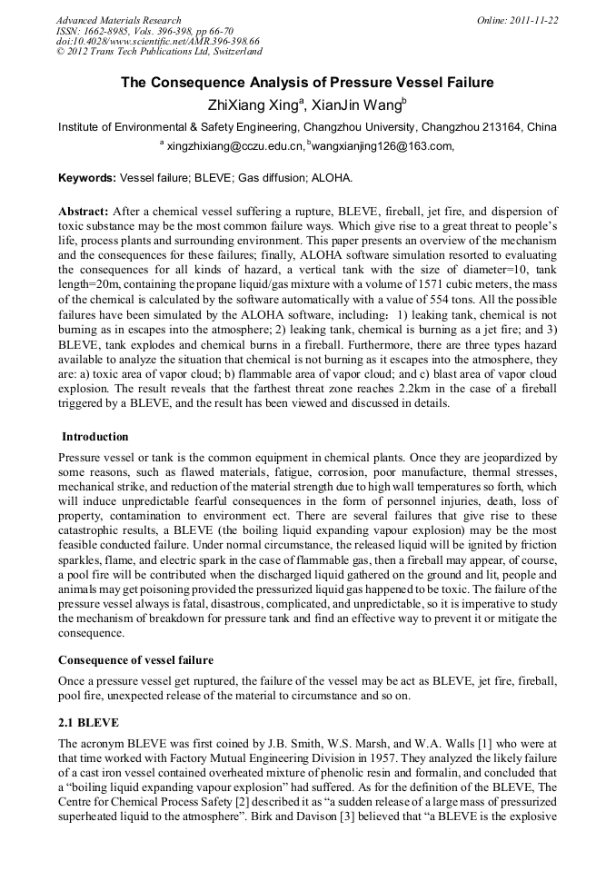 Pressure Vessel Failure Analysis