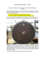 Pressure Vessel Failure During Hydrotest