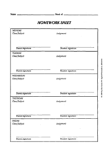 Printable Homework Sheets For 4th Graders