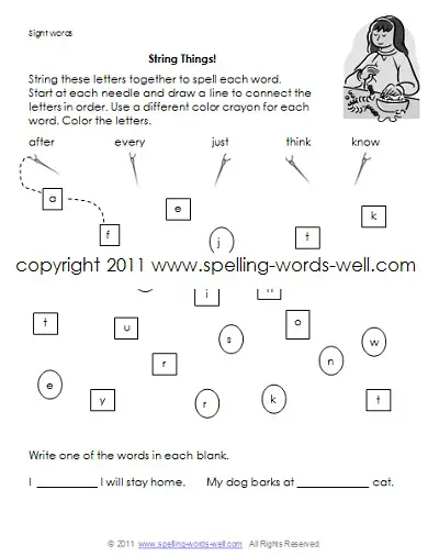 Printable Homework Sheets For Kids