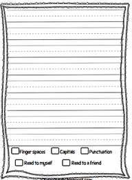 Printable Kindergarten Writing Paper With Picture Box