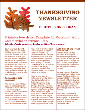 Printable Newsletter Templates Free