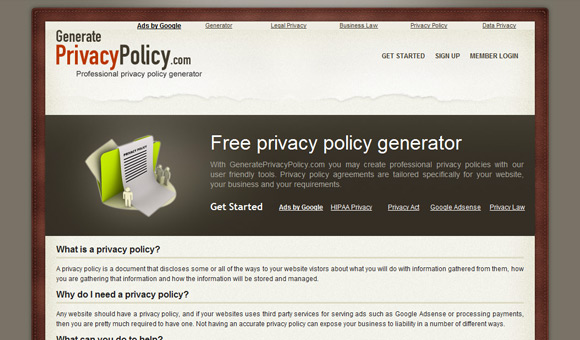 Privacy Policy Generator Google