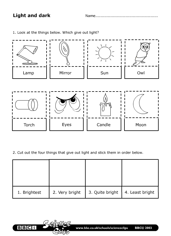 Properties Of Light Worksheet Answers