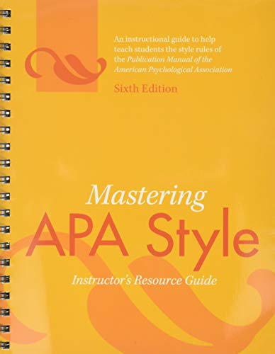 Publication Manual Of The American Psychological Association (6th Ed.) (2010)