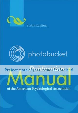 Publication Manual Of The American Psychological Association