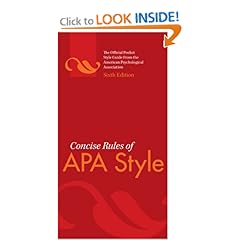 Publication Manual Of The American Psychological Association 6th Edition Citation