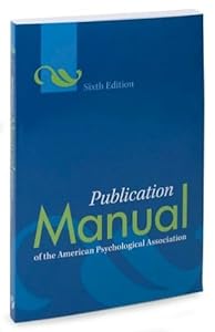 Publication Manual Of The American Psychological Association 6th Edition Online