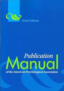 Publication Manual Of The American Psychological Association Sixth Edition Ebook