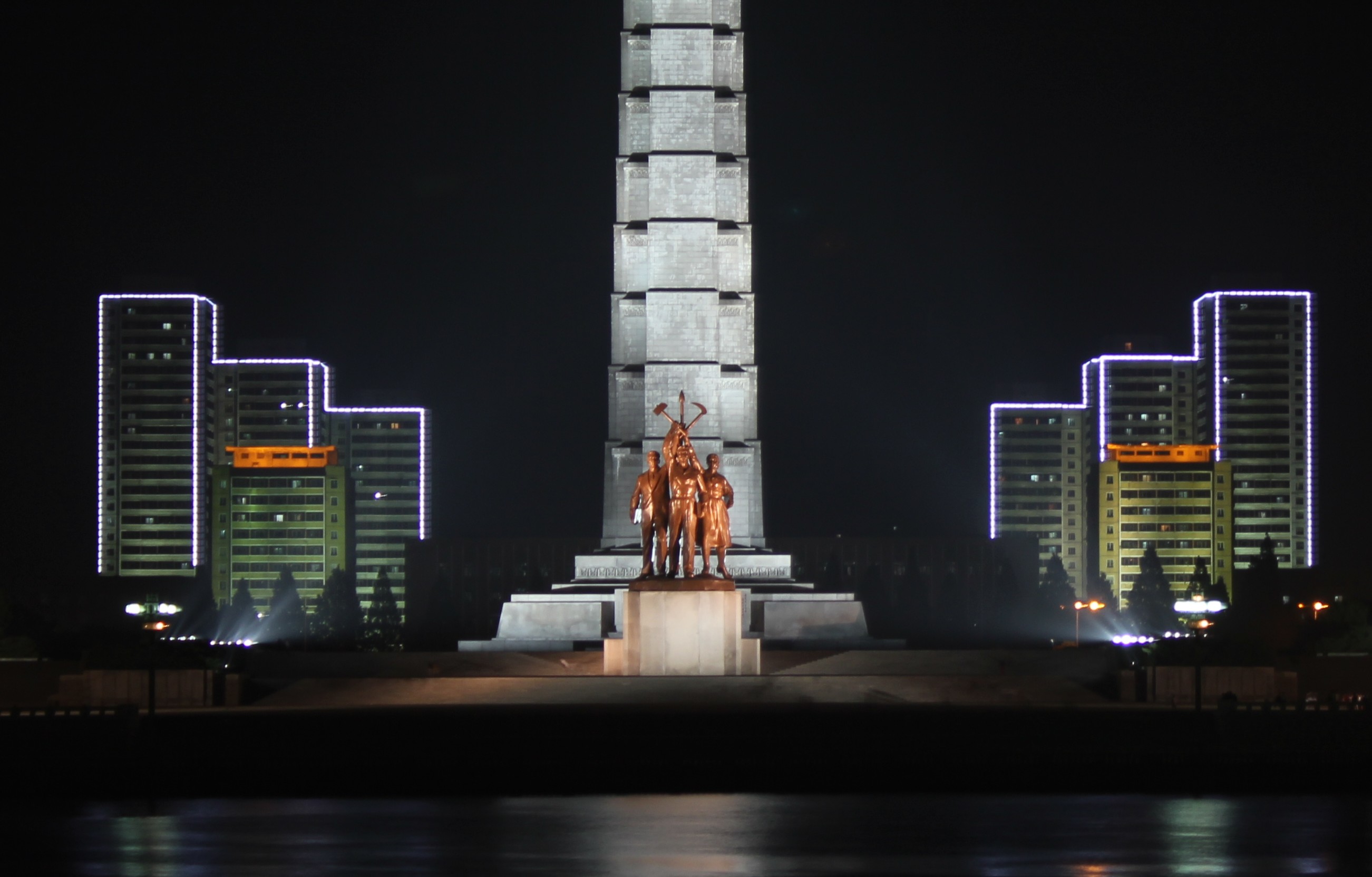 Pyongyang North Korea At Night