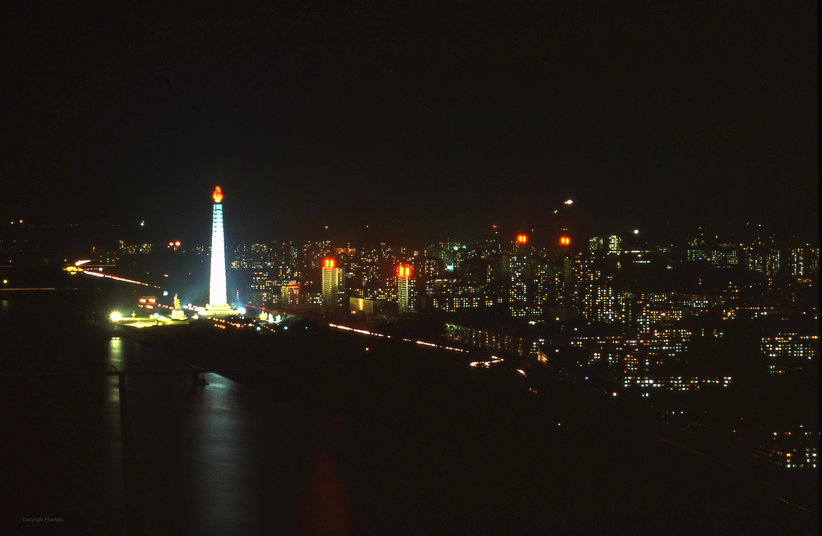 Pyongyang North Korea At Night