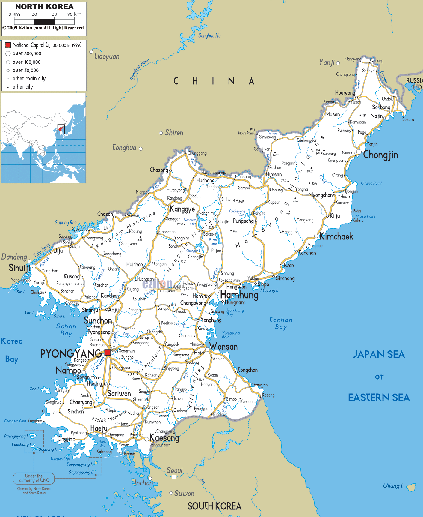 Pyongyang North Korea Map