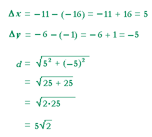 Pythagoras Formula Example