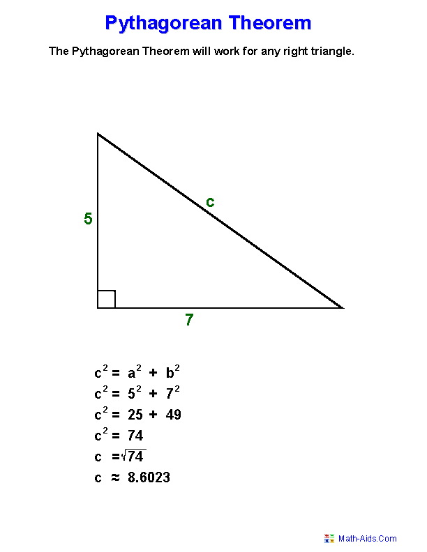 Pythagoras Theorem Example