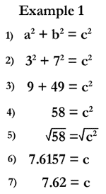 Pythagoras Theorem Examples Answers