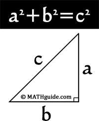 Pythagoras Theorem Formula Shorter Side