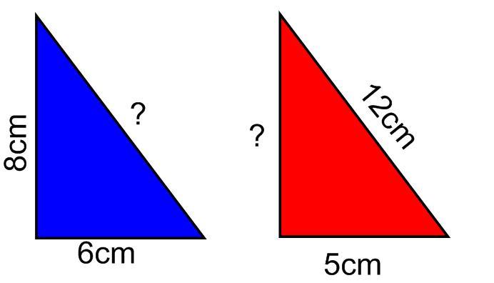 Pythagoras Theorem Formula Shorter Side