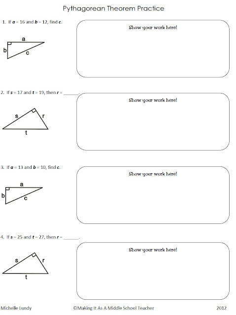 Pythagoras Theorem Problems Answers