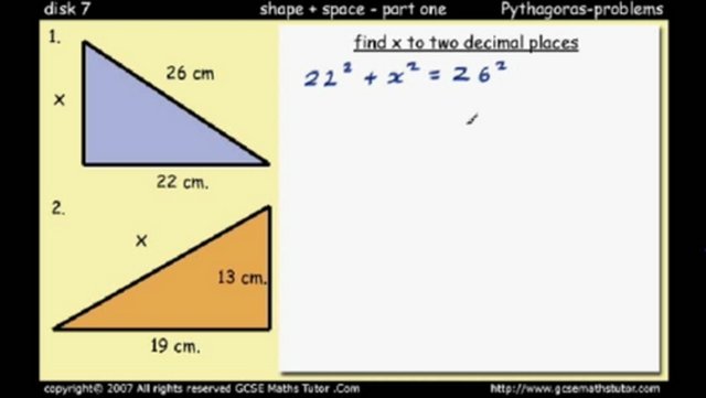 Pythagoras Theorem Questions Gcse