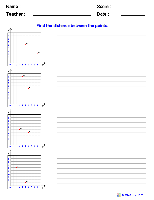 Pythagoras Theorem Questions Worksheet