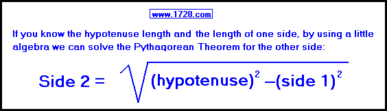 Pythagorean Theorem Formula For Right Triangles