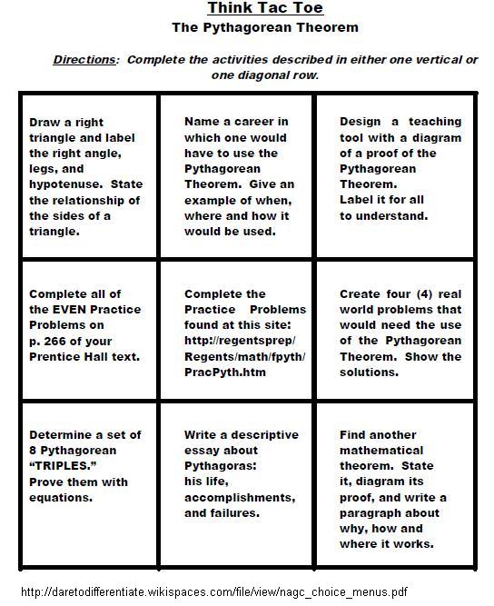 Pythagorean Theorem Problems Worksheet